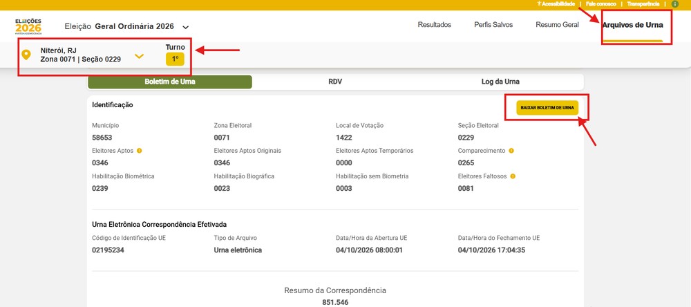 Como baixar o Boletim de Urna (BU) na plataforma Resultados — Foto: Reprodução/Gisele Veríssimo