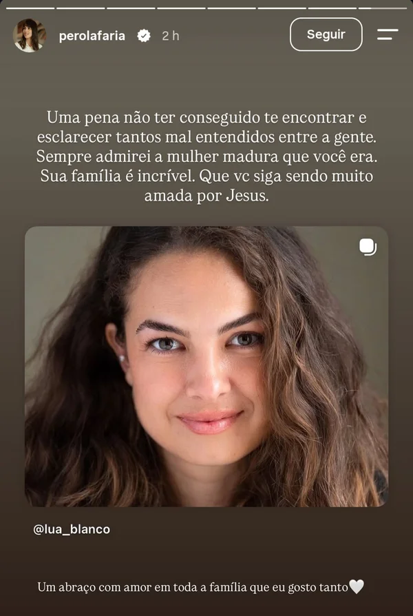 Pérola Faria é detonada por post sobre morte de Lua Blanco: “Sem noção” - destaque galeria