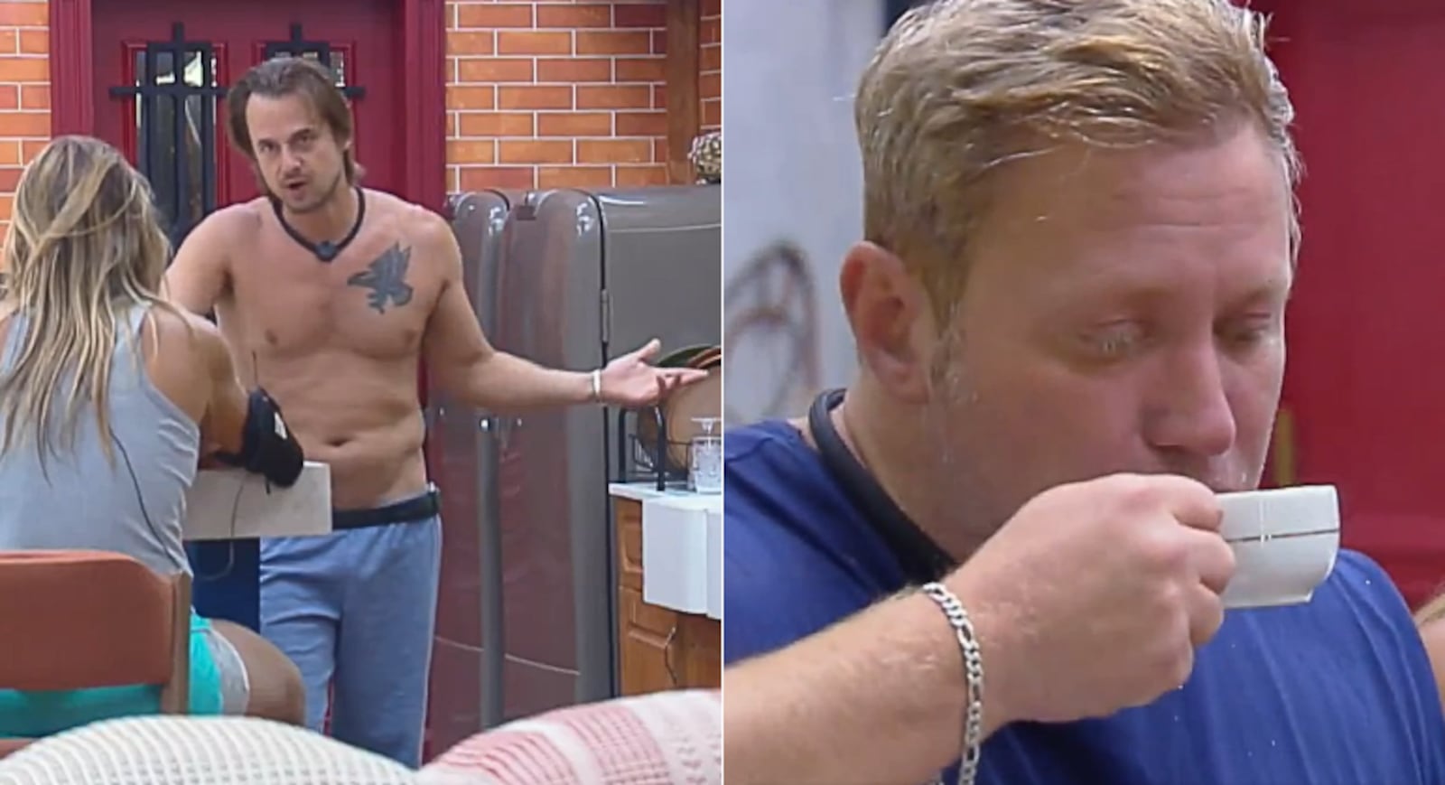 Daniel e Serginho trocaram farpas na cozinha Reprodução/RecordPlus