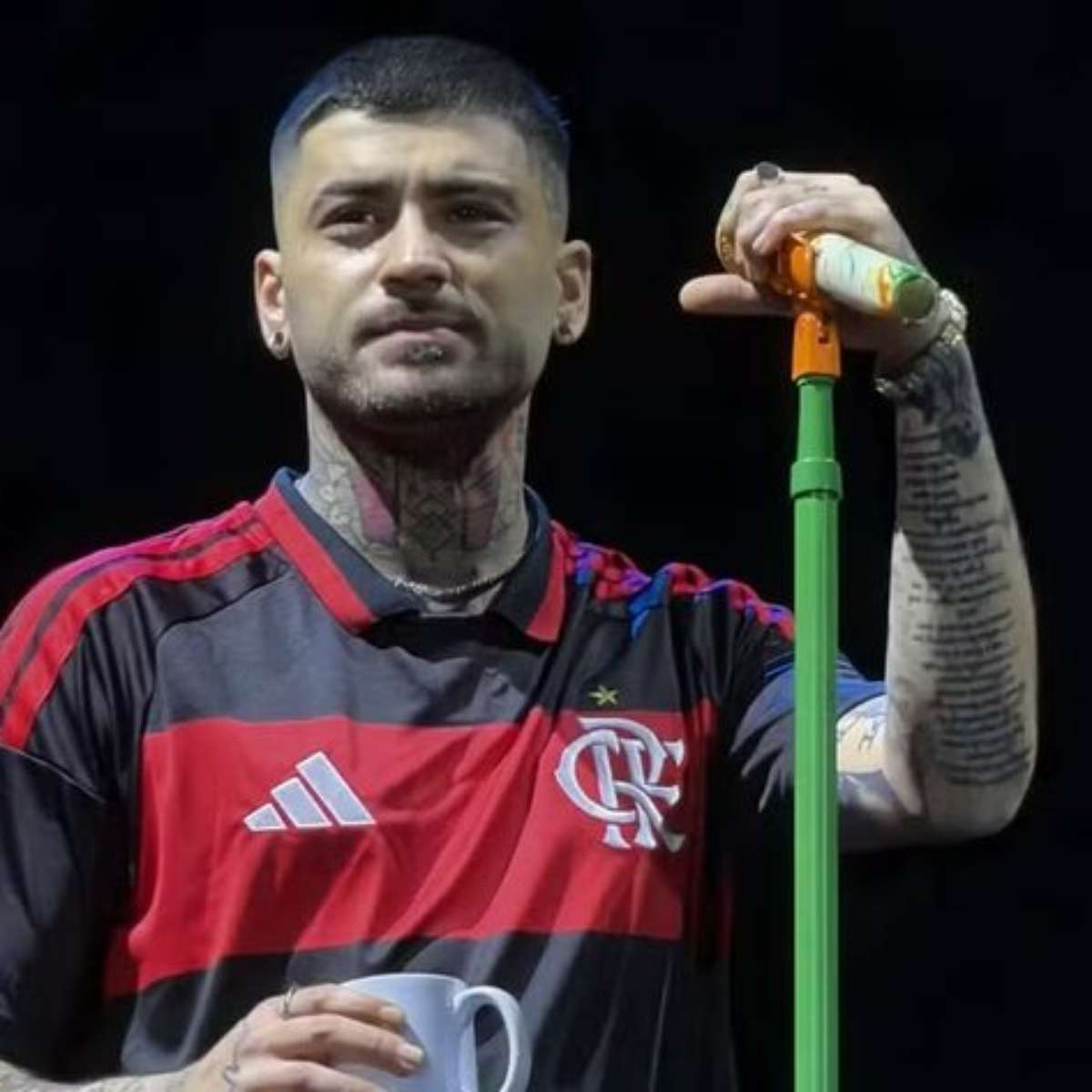 Zayn, ex-One Direction, usa camisa do Flamengo em show no estádio do Palmeiras e se desculpa