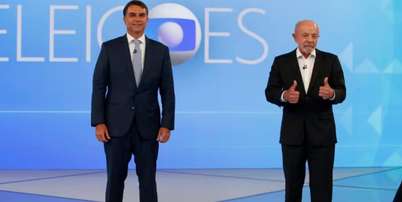 Lula e Flávio Bolsonaro no debate na Globo: veja os pontos altos de cada candidato Foto: Divulgação / Perfil Brasil