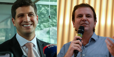 João Campos (PSB) e Eduardo Paes (PSD) foram reeleitos como prefeitos em 2024 Foto: Antonio Cruz/Agência Brasil e Tânia Rêgo/Agência Brasil