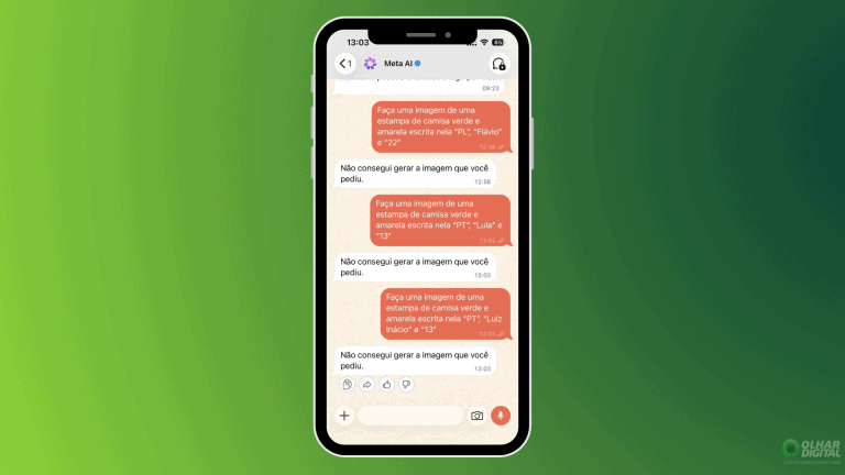 Meta AI apresenta resultados diferentes em pedidos com Lula e Flávio