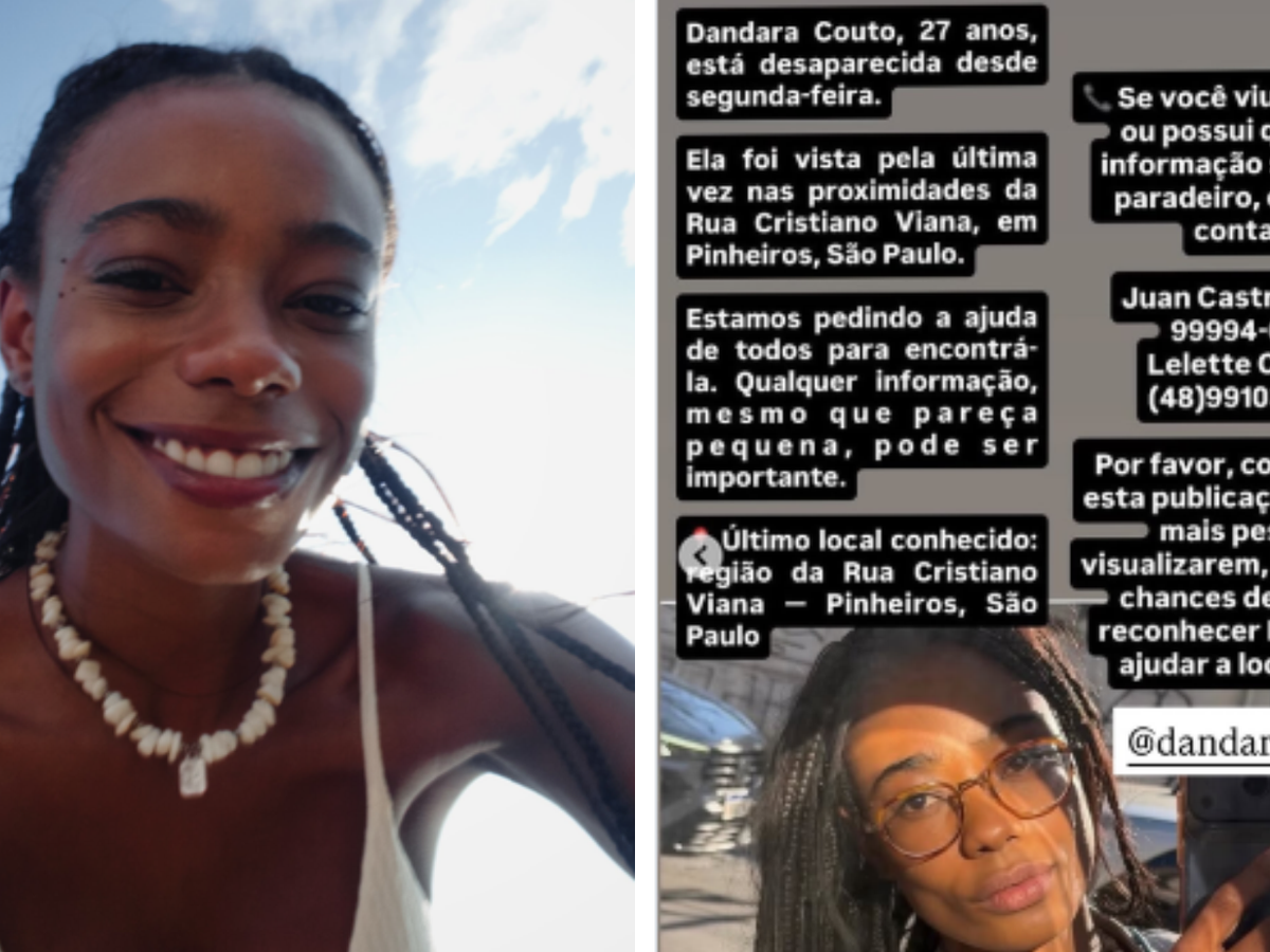 Modelo Dandara Couto desaparece em bairro nobre de São Paulo; famosos se mobilizam