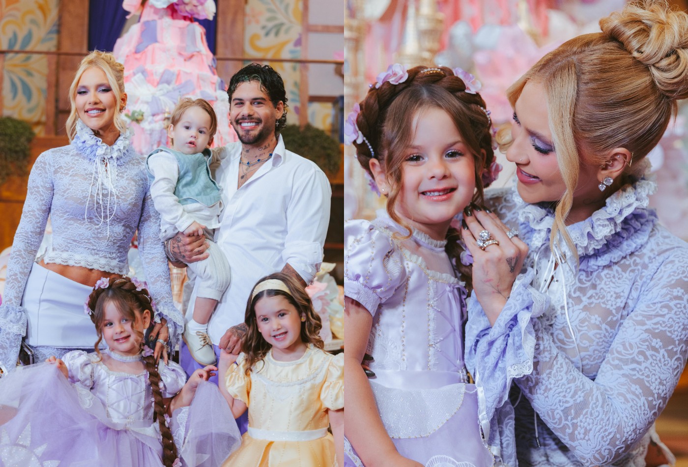 Maria Flor, filha de Virginia e Zé Felipe, celebra os 4 anos em festão luxuoso com tema Rapunzel e bolo gigante; FOTOS
